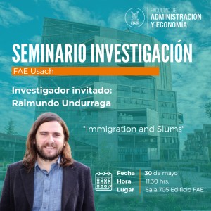 30 mayo 11.30 hrs.|Seminario Investigación FAE|Dr. Raimundo Undurraga presenta su investigación 