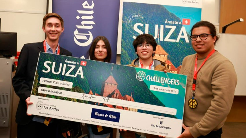 Estudiante FAE USACH integra equipo ganador del Challengers 2024 por propuesta de impacto social enfocada en la educación y viajará a Suiza 