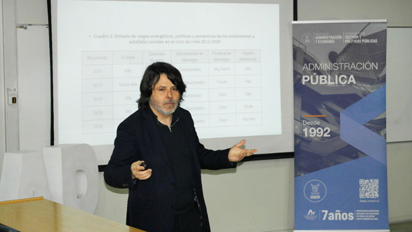 Alberto Mayol analiza malestar social y políticas públicas en nueva edición de conversatorios del Departamento de Gestión y Políticas Públicas FAE Usach  