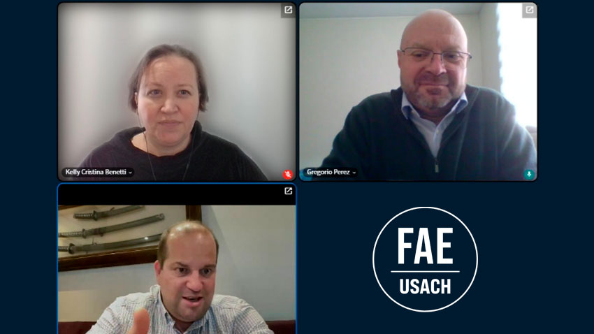 FAE Usach aporta mirada estratégica a la gestión de recursos humanos en educación superior en charla online organizada por la Universidad Federal Santa Catarina de Brasil