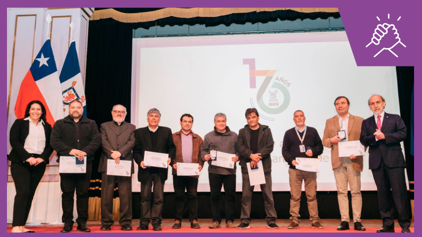 Funcionarios y funcionarias FAE fueron reconocidos en la ceremonia del 176° aniversario de la Universidad de Santiago de Chile