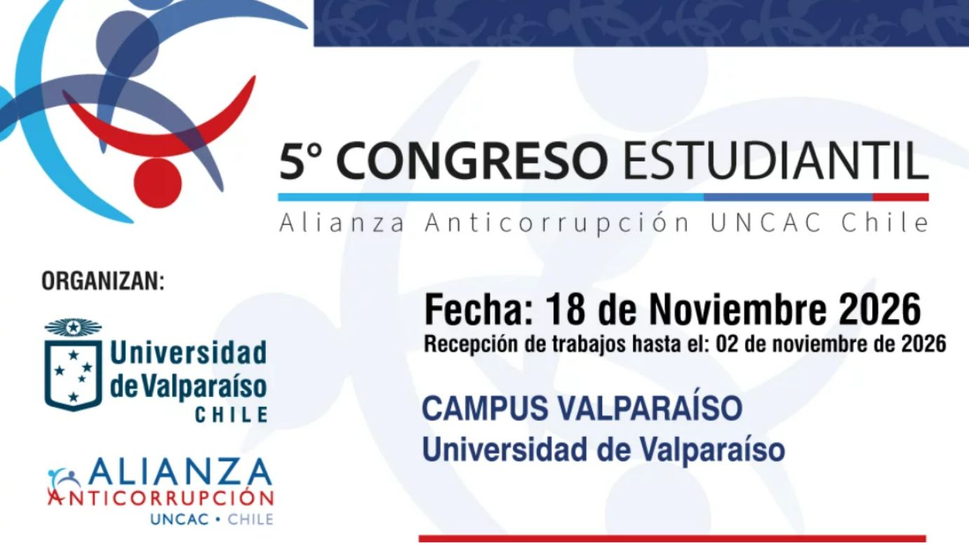Estudiantes de la FAE Usach podrán aportar con propuestas para combatir la corrupción en nueva edición del Congreso UNCAC Chile